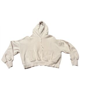 Aerie Cream Cropped Hoodie